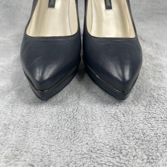 Gianfranco Ferre Pump Heels Shoes Navy Green Women's Size 39 US 9 Leather - Picture 8 of 16